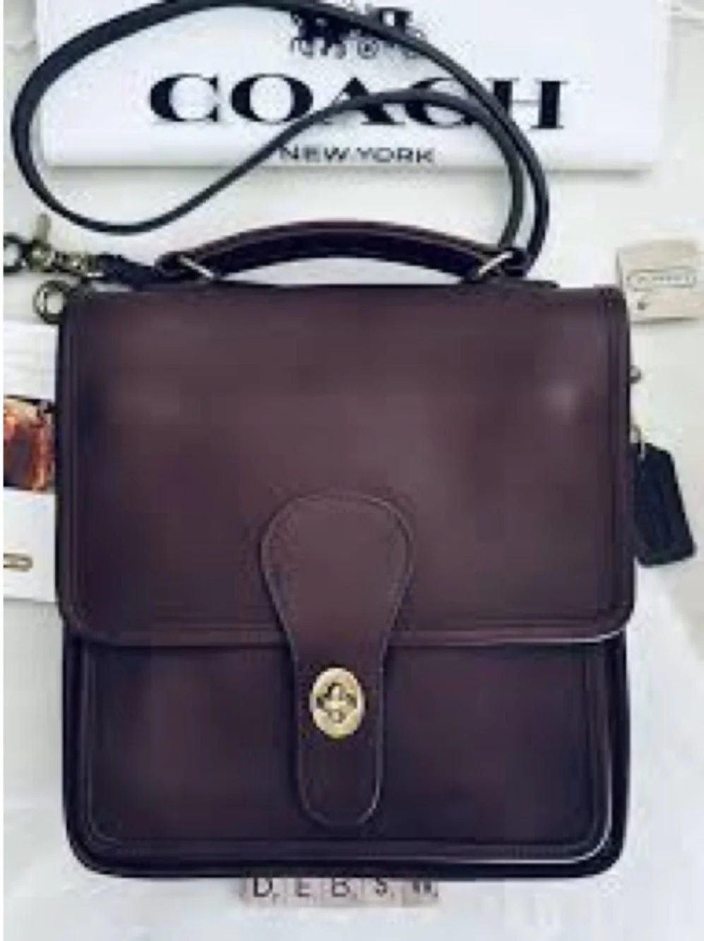 Vintage Coach Station Bag in Mahogany brown leather, style number 5130 - Picture 1 of 13
